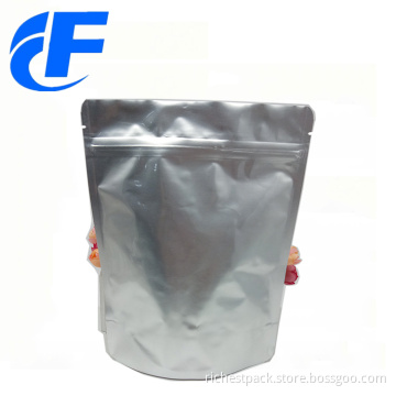 Recyclable Custom Aluminum Foil Food Packaging Ziplock Bag